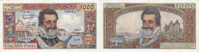 BANQUE DE FRANCE - XXe SIÈCLE
5.000 FRANCS (HENRI IV)
1958 - SUP 55 (SUP)
2-1, Rare !, pressé
S.44

FA 49, PI # 135
 - PAPIER - 
 ------------...
