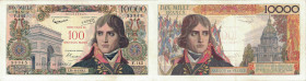 BANQUE DE FRANCE - XXe SIÈCLE100 NF SUR 10.000 FRANCS (BONAPARTE)1958 - SUP 50 (SUP-)30-10, Très Rare !! - presséF.145FA 55, PI # 140 - PAPIER - BANK ...