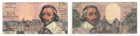 BANQUE DE FRANCE - XXe SIÈCLE10 NOUVEAUX FRANCS (RICHELIEU)1960 - SUP 60 (SUP+)7-4 (Q.65)Q.65FA 57, PI # 142 - PAPIER - BANK OF FRANCE - 20TH CENTURY1...