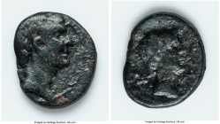 MACEDON. Thessalonica. Octavian and Divus Julius Caesar (ca. 28-27 BC). AE (20mm, 4.06 gm, 6h). VG. ΘEOC, bare head of Divus Julius Caesar right / ΘEC...