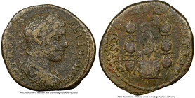 MOESIA. Tomis. Elagabalus (AD 218-222). AE tetrassarion (27mm, 7h). NGC Choice Fine. ΑΥΤ Κ Μ ΑΥΡ ΑΝΤΩΝΕΙΝΟC, laureate, draped, and cuirassed bust of E...