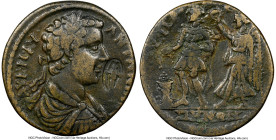 LYDIA. Hypaepa. Caracalla (AD 198-217). AE (28mm, 12.22 gm, 6h). NGC Choice Fine 4/5 - 3/5, countermark. ΑΥ Κ Μ•ΑΥ•-ΑΝΤΩΝΙΝΟC, laureate, draped, and c...