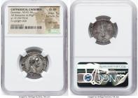 CAPPADOCIA. Caesarea. Domitian (AD 81-96). AR didrachm (22mm, 6.39 gm, 6h). NGC Choice XF 5/5- 3/5, light marks. Dated Regnal Year 13 (AD 93/4). ΑΥΤ Κ...