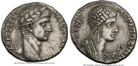 SYRIA. Antioch. Nero (AD 54-68). AR tetradrachm (24mm, 14.62 gm, 11h). NGC XF 4/5 - 3/5. Dated Caesarean Era Year 105 and Regnal Year 3 (AD 56/7). ΝΕΡ...