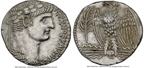 SYRIA. Antioch. Nero (AD 54-68). AR tetradrachm (24mm, 15.22 gm, 12h). NGC Choice AU 4/5 - 3/5. Dated Caesarean Era Year 110 and Regnal Year 8 (AD 61/...