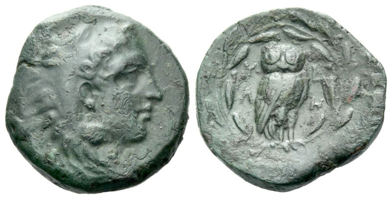 Lucania, Velia Bronze circa 425-400, Æ 17.00 mm., 5.22 g.
Head of Heracles r., ...