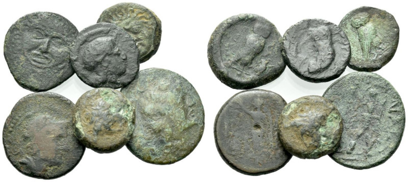 Sicily, Camarina Large lot of 6 bronzes III century, Æ , 25.65 g.

About VF
...