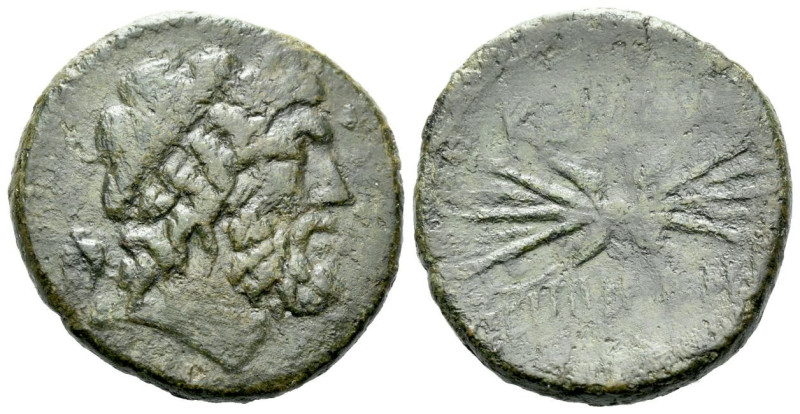 Sicily, Centuripae Dekonkion late III-II century, Æ 26.00 mm., 10.30 g.
Laureat...