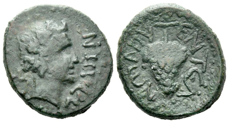 Sicily, Entella Bronze, L. Sempronius Atratinus circa 36, Æ 19.00 mm., 5.93 g.
...