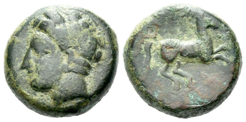 Sicily, Panormos as Zyz Bronze circa 400-350, Æ 15.00 mm., 5.44 g.
Wreathed hea...