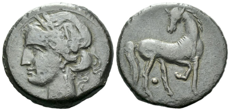The Carthaginians in Sicily and North Africa, Carthage 1.5 shekel circa 203-201,...