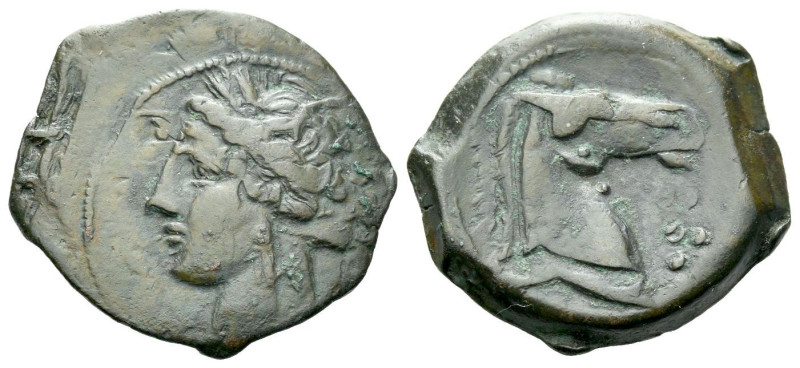 The Carthaginians in Sicily and North Africa, Sardinia Bronze circa 300-264, Æ 2...