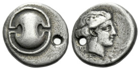 Boeotia, Thespiai Hemidrachm circa early-mid IV century BC - From a Swiss collection from Tessin assembled in the 1920s (sold with its original ticket...