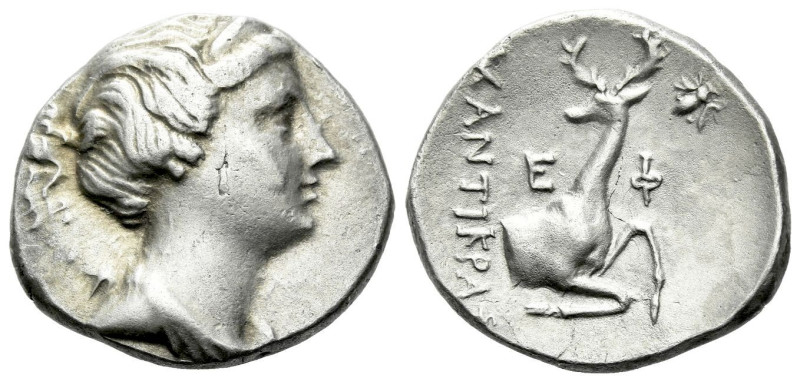 Ionia, Epehsus Didrachm circa 258-202, AR 19.00 mm., 6.36 g.
Bust of Artemis r....