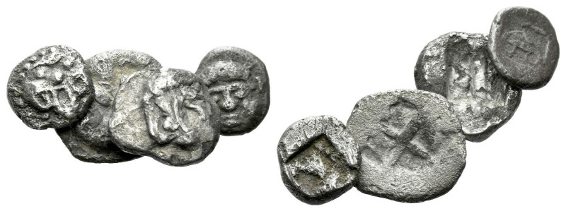 Ionia, Phocaea Large lot of 4 fractions V century, AR , 2.22 g.

Very fine