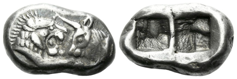 Lydia, Croesus, 561-546 Half stater circa 561-546, AR 17.00 mm., 5.34 g.
Confro...