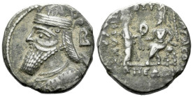 Parthia, Vologases VI, circa 208-228 Seleucia Tetradrachm circa 211-212 - From the collection of a Mentor.