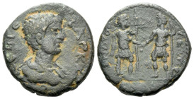 Decapolis, Abila Geta Caesar, 198-209 Bronze circa 201-202 (year 265) - Apparently the second specimen known.