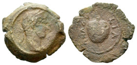 Egypt, Alexandria Hadrian, 117-138 Dichalkon Pelusion circa 126-127 (year 11)