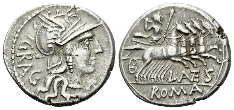 L. Antestius Gragulus. Denarius circa 136, AR 20.20 mm., 3.86 g.
Helmeted head ...