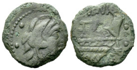 L. Trebanius. Quadrans circa 135