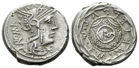 M. Caecilius Q.f. Q.n. Metellus. Denarius circa 127