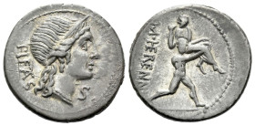M. Herennius. Denarius circa 108-107