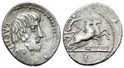L. Tituri L.f. Sabinus. Denarius circa 89