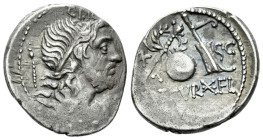 Cn. Cornelius Lentulus. Denarius circa 76-75