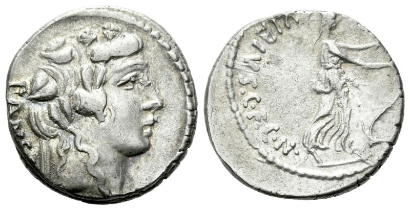 C. Vibius C.f. Cn. Pansa Caetronianus. Denarius circa 48, AV 17.30 mm., 3.93 g....