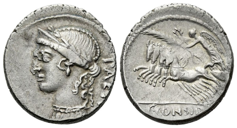 C. Considius Paetus. Denarius circa 46, AR 17.80 mm., 3.86 g.
PAETI Laureate an...