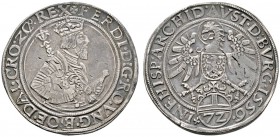 Römisch-Deutsches Reich 
 Haus Habsburg 
 Ferdinand I. 1521-1564 
 Taler zu 72 Kreuzer 1556 -Hall-. Markl 1650 var. (1556.), Dav. 8027, Voglh. 48/2...