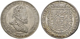 Römisch-Deutsches Reich 
 Haus Habsburg 
 Rudolf II. 1576-1612 
 Taler 1603 -Hall-. Dav. 3005, Voglh. 96/2, MT 374 var. sowie R71. -Walzenprägung-...