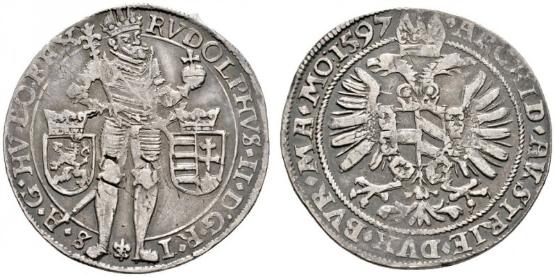 Römisch-Deutsches Reich 
 Haus Habsburg 
 Rudolf II. 1576-1612 
 1/2 Taler 15...