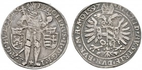 Römisch-Deutsches Reich 
 Haus Habsburg 
 Rudolf II. 1576-1612 
 1/2 Taler 1597 -Prag-. Münzmeister Susanna Erker (1594-1600). Gekrönter König mit ...
