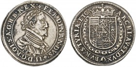 Römisch-Deutsches Reich 
 Haus Habsburg 
 Ferdinand II. 1592/1619-1637 
 Taler 1624 (aus 1623) -Graz-. Her. 418, Dav. 3104, Voglh. 134/4.
 dunkle ...