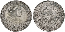 Römisch-Deutsches Reich 
 Haus Habsburg 
 Leopold I. 1657-1705 
 Taler 1660 -Kremnitz-. Her. 716, Dav. 3254, Voglh. 225/1, Huszar 1365.
 feine Pat...