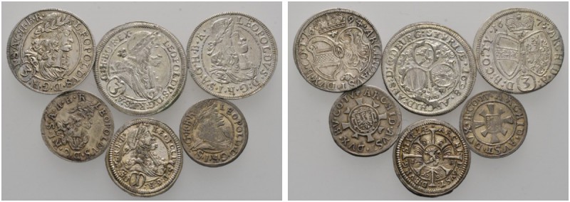 Römisch-Deutsches Reich 
 Haus Habsburg 
 Leopold I. 1657-1705 
 Lot (6 Stück...