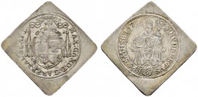 Römisch-Deutsches Reich 
 Salzburg, Erzbistum 
 Max Gandolph von Küenburg 1668-1687 
 1/9 Talerklippe 1672. Zöttl 2026, Probszt 1681. 3,13 g
 Stem...