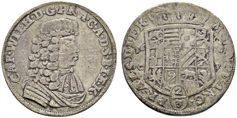 Altdeutsche Münzen und Medaillen 
 Anhalt-Zerbst 
 Karl Wilhelm 1667-1718. Gul...
