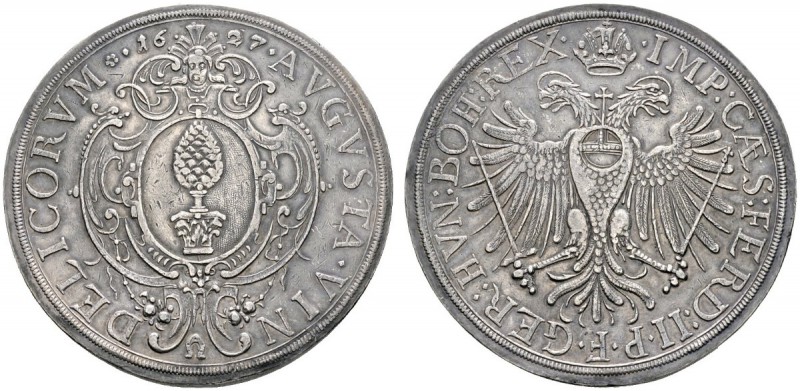 Altdeutsche Münzen und Medaillen 
 Augsburg, Stadt 
 Breiter Doppeltaler 1627....