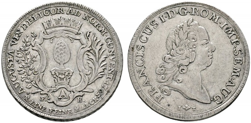 Altdeutsche Münzen und Medaillen 
 Augsburg, Stadt 
 Konventionstaler 1765. Ei...