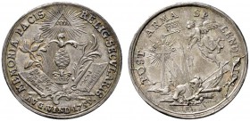 Altdeutsche Münzen und Medaillen 
 Augsburg, Stadt 
 Silbermedaille 1755 von C. Boerer, auf das Jubiläum des Religionsfriedens. Strahlender Jehovana...