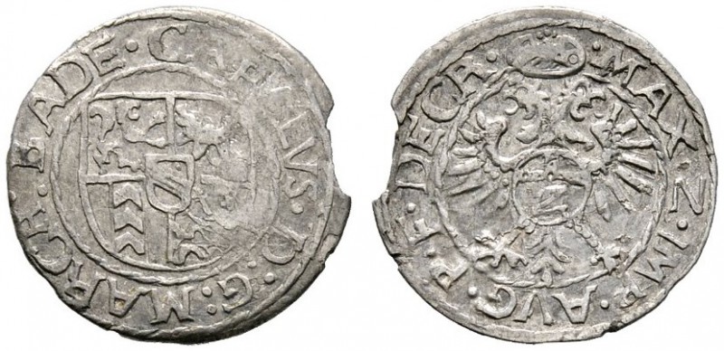 Altdeutsche Münzen und Medaillen 
 Baden-Durlach 
 Karl II. 1553-1577 
 Halbb...