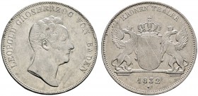 Altdeutsche Münzen und Medaillen 
 Baden-Durlach 
 Leopold 1830-1852 
 Kronentaler 1832. Variante mit Stern unter der Jahreszahl. AKS 78, J. 47, Th...