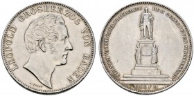 Altdeutsche Münzen und Medaillen 
 Baden-Durlach 
 Leopold 1830-1852 
 Doppelter Vereinstaler 1844. Carl-Friedrich-Denkmal. AKS 110, J. 59, Thun 25...