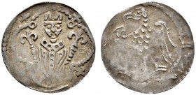 Altdeutsche Münzen und Medaillen 
 Bamberg, Bistum 
 Ekbert von Andechs 1203-1237 
 Pfennig. Thronender Bischof von vorn mit zweispitziger Mitra un...