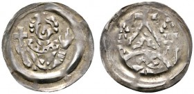 Altdeutsche Münzen und Medaillen 
 Bamberg, Bistum 
 Heinrich I. von Bilversheim 1242-1257 
 Pfennig. (Prägung als Elekt) 1242/45. Barhäuptiges Bru...