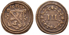 Altdeutsche Münzen und Medaillen 
 Bamberg, Bistum 
 Johann Gottfried von Aschhausen 1609-1622, auch Bischof von Würzburg 
 Cu-Kipper-3 Heller 1622...