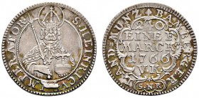 Altdeutsche Münzen und Medaillen 
 Bamberg, Bistum 
 Adam Friedrich von Seinsheim 1757-1779 
 5 Kreuzer 1766. Landmünze. Krug 420, Heller 395, Helm...